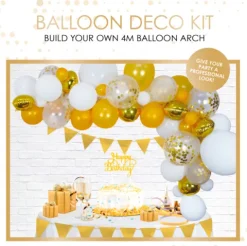Ballonbue Guld-hvid