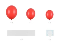 Ballonbue Hjerte i Rød