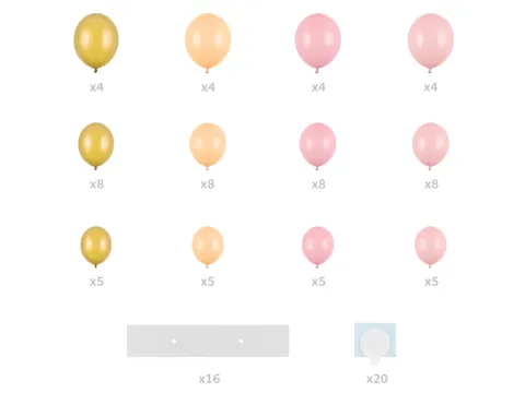 Ballonbue Hjerte i rosa-guld
