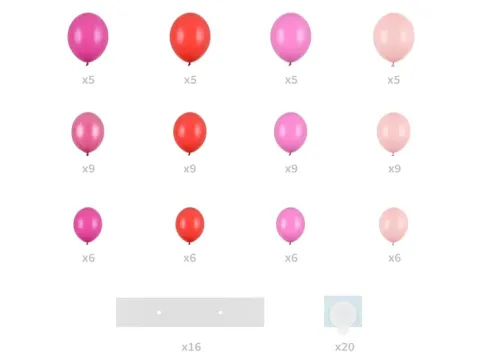 Ballonbue hjerte Pink/lyserød