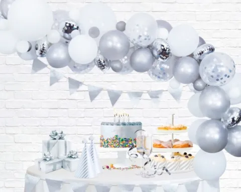 Ballonbue Sølv-hvid