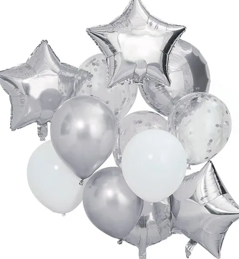 Ballon Buket i Sølv
