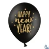 Ballon 30 cm Sort med Happy NewYear