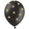 Ballon 30 cm Sort med Stjerner