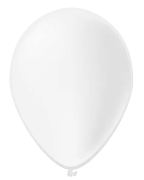 Ballon ø 30 cm, 10 stk. Hvid