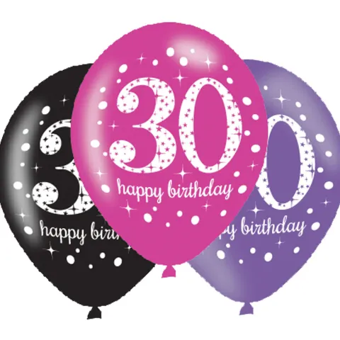 Balloner 30 sparkling pink