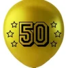 Ballon 50 Guld, 6 stk