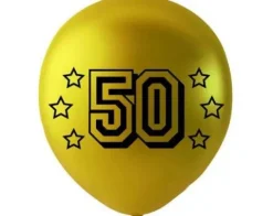Ballon 50 Guld, 6 stk