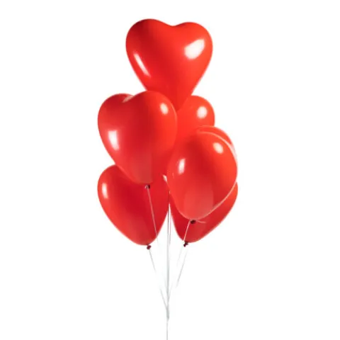 Ballon Hjerter i Rød 6 stk