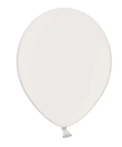 Ballon i 12,7cm metallic hvid - 100stk