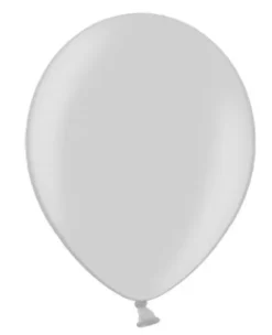 Ballon i 12,7cm metallic sølv - 100stk