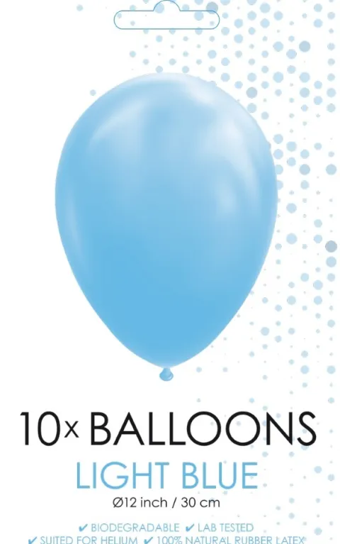 Ballon Lyseblå, 10 stk