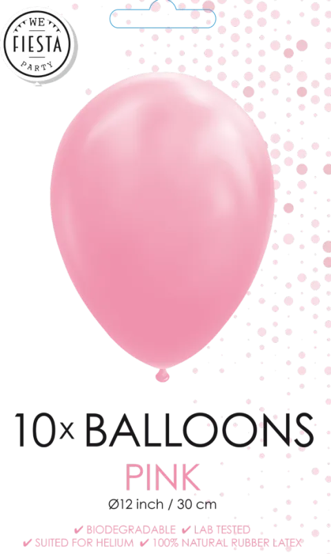 Ballon Lyserød, 10 stk