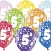 Ballon Metallic ø 30 cm med 5 tal, 6 stk
