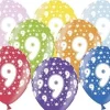 Ballon Metallic ø 30 cm med 9 tal, 6 stk