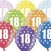 Ballon Metallic ø 30cm med 18 tal , 6 stk