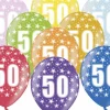 Ballon Metallic ø 30 cm med 50 tal , 6 stk