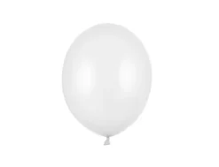 Ballon Metallic Hvid ø 23 100 stk.