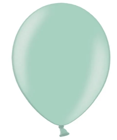 Ballon Metallic Mintgrøn, 10 stk.