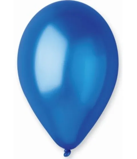 Ballon Metallic mørkeblå, 10 stk.