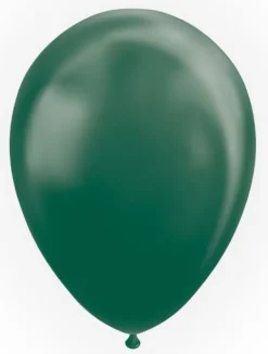 Ballon Metallic mørkegrøn, 10 stk.