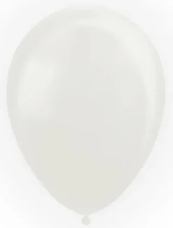 Ballon perlemor Hvid 10 stk.