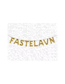 Ballonsæt, Guld "FASTELAVN" 40 cm