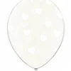 Ballon transparent med hvide hjerter