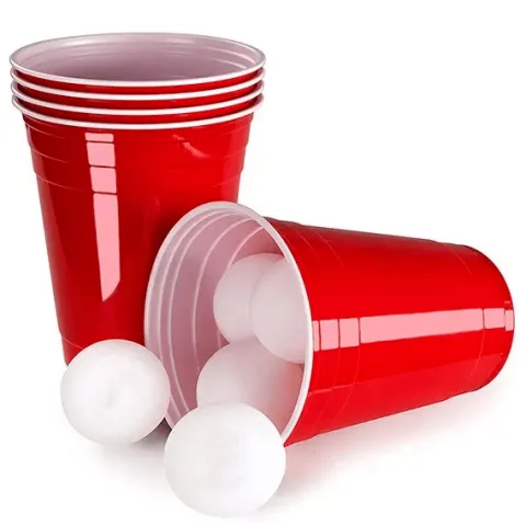 Beer Pong Sæt 50 kopper med 4 bolde
