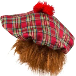 Beret Mr Tartan rød