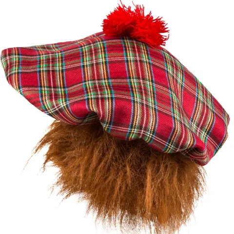 Beret Mr Tartan rød