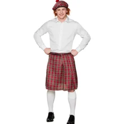 Beret Mr Tartan rød
