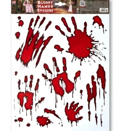 Blodige håndaftryk stickers
