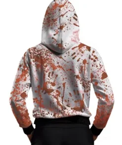 Blodig Hoodie med maske - Voksen