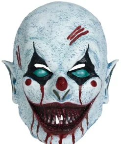 Blodig smilende klovn maske i latex