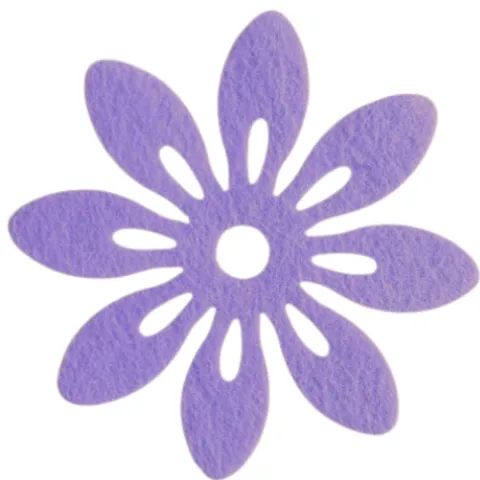 Blomster i filt 12cm i diameter
