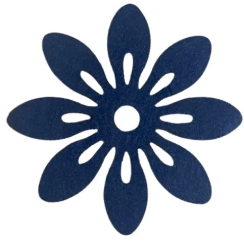 Blomster i filt 12cm i diameter