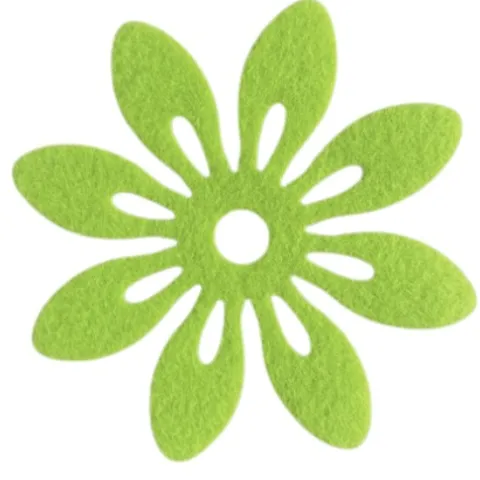 Blomster i filt 12cm i diameter