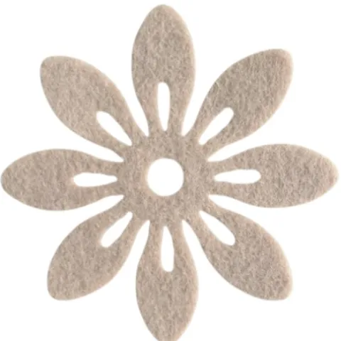 Blomster i filt 12cm i diameter