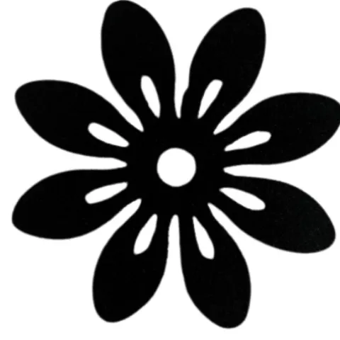 Blomster i filt 12cm i diameter