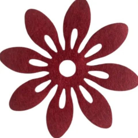 Blomster i filt 12cm i diameter