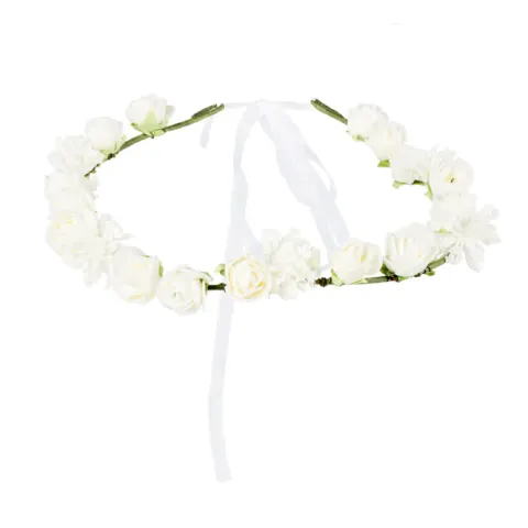 Blomsterkrans Ibiza med hvide blomster