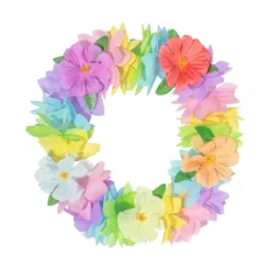 Blomsterkrans til håret i pastelfarver