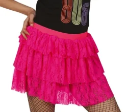 Blonde nederdel i pink