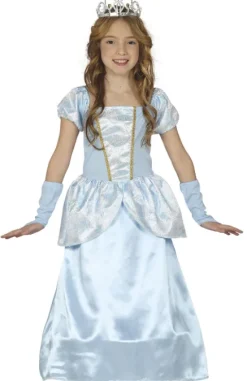 Blå Prinsesse kostume