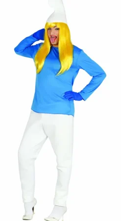 Blå Smølfe Kostume