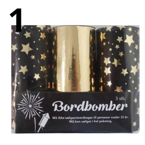 Bordbomber 3 stk - stjerner