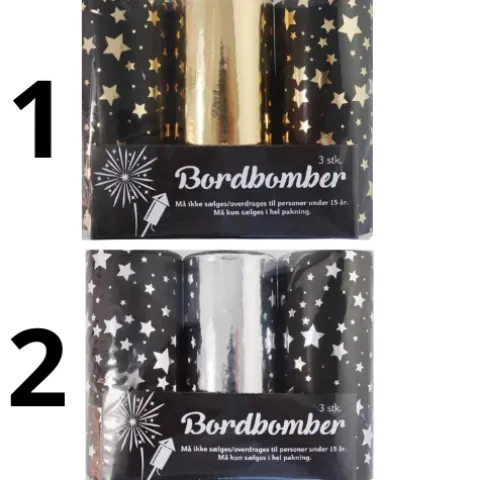 Bordbomber 3 stk - stjerner