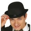 Bowler Hat i sort stof -lux