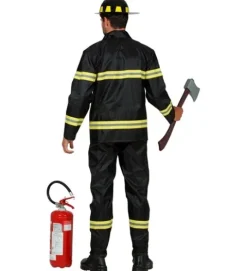 Brandmand Kostume til mænd - Sort